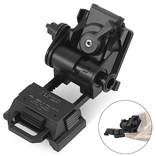 PVS15/18 Night Vision Goggles Metal Helmet Mount for L4G24 NVG, Rhino Adjustable Full Metal Aluminum Helmet Mount (Black)