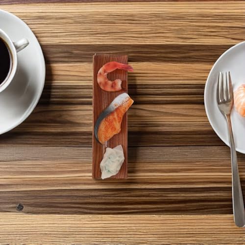 BESPORTBLE plato rectangular de madera para sushi 2 piezas miniatura 6