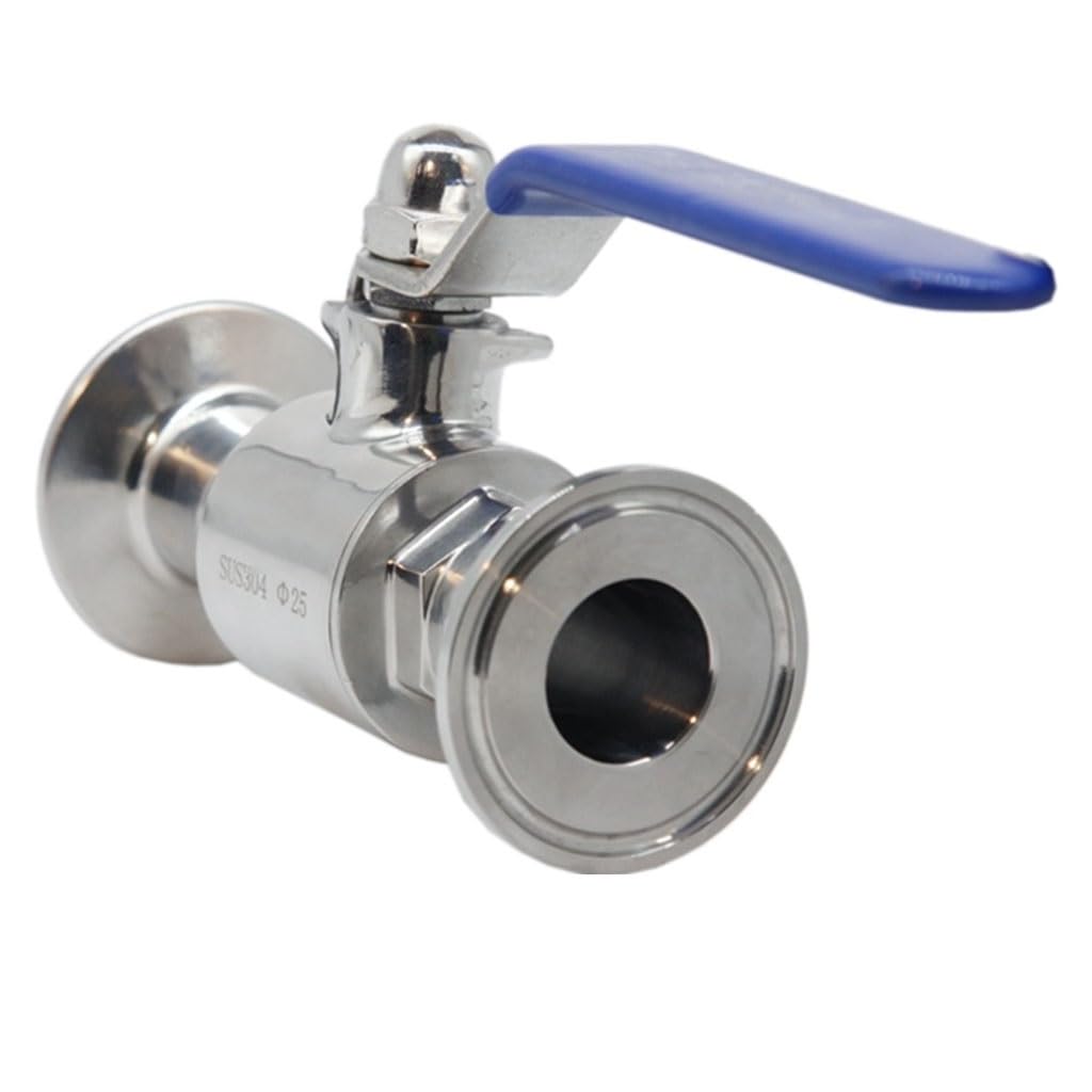 valvola a sfera, valvola a sfera in acciaio inox, 1 Pz 3/4 "1" 1-1/4 "1-1/2" 1-3/4 "2" Valvola a sfera sanitaria in acciaio inossidabile 19mm-51mm Tri Morsetto 50.5mm 64mm Valvola a sfera con ghiera(5