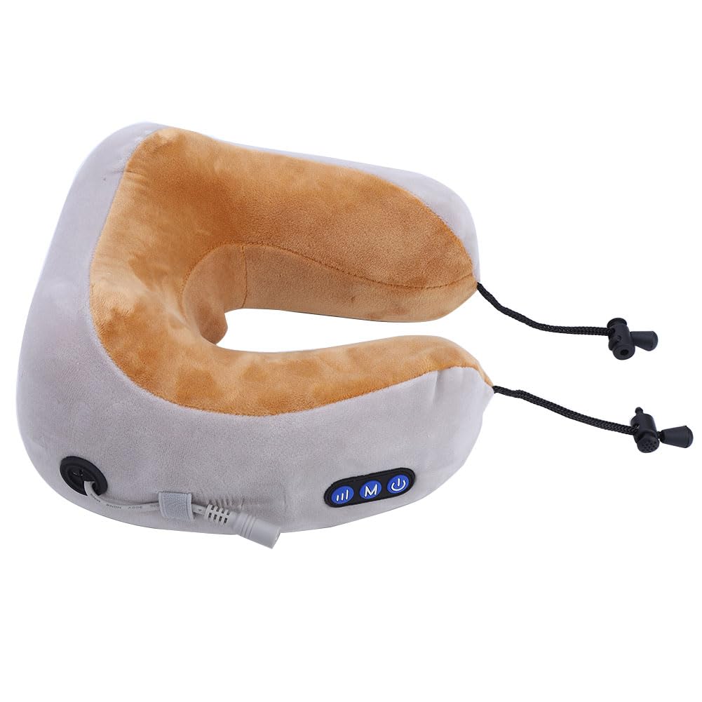 USB en forma de U para asiento de coche, reposacabezas, descanso del cuello, almohada de masaje, soporte, cojín de espuma con memoria