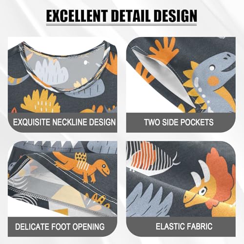 senya Short Sleeve Pajamas Sets Summer Cotton Sleepwear Cute Dinos Mountain4