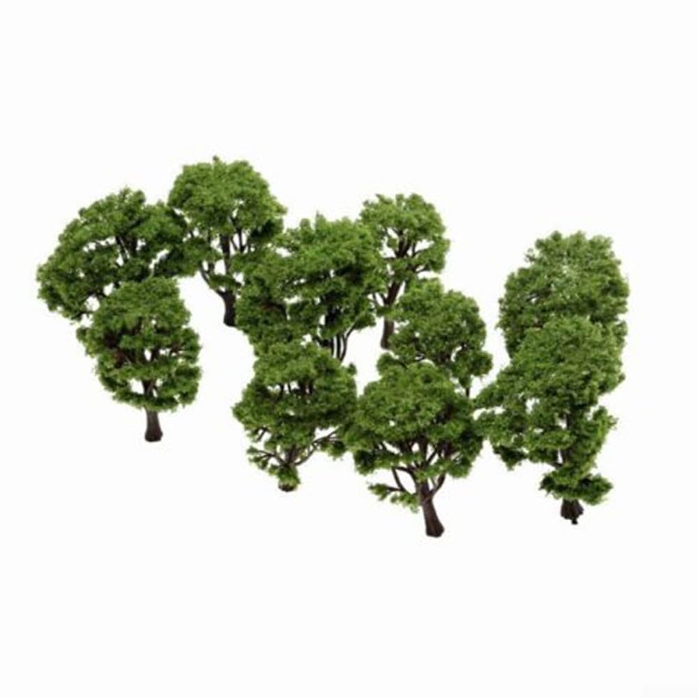 Lot de 10 arbres miniatures pour paysages de 8 cm et 10 cm de hauteur, idéal pour construire des modèles et améliorer les jardins