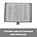 NKJV, Thinline Reference Bible, Large Print, Leathersoft, Black, Thumb Indexed, Red Letter, Comfort Print: Holy Bible, New King James Version