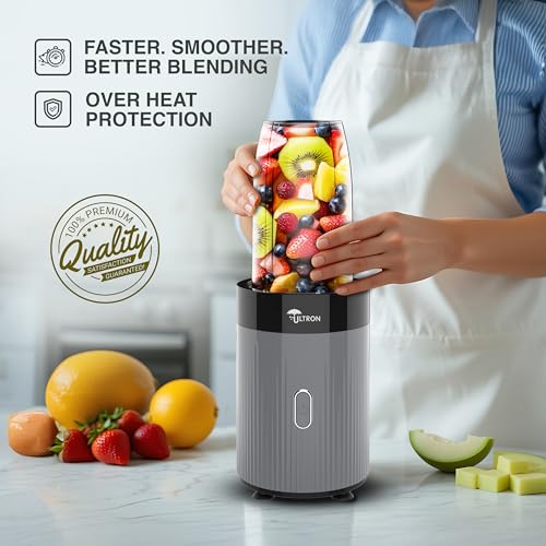 Image of Ultron Nutri Blender Juicer Mixer Grinders Vita Blend 500W 2J 2 Years Warranty For Smoothie | Juicing | Blending | Mixing (Grey)