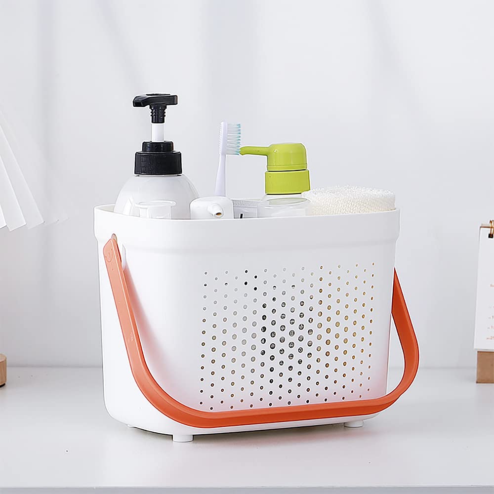 Natudeco Douchemandje van kunststof Douchemandje met grote capaciteit Douchemandje Doorzichtige toilettasorganizer voor toilet of badkamer