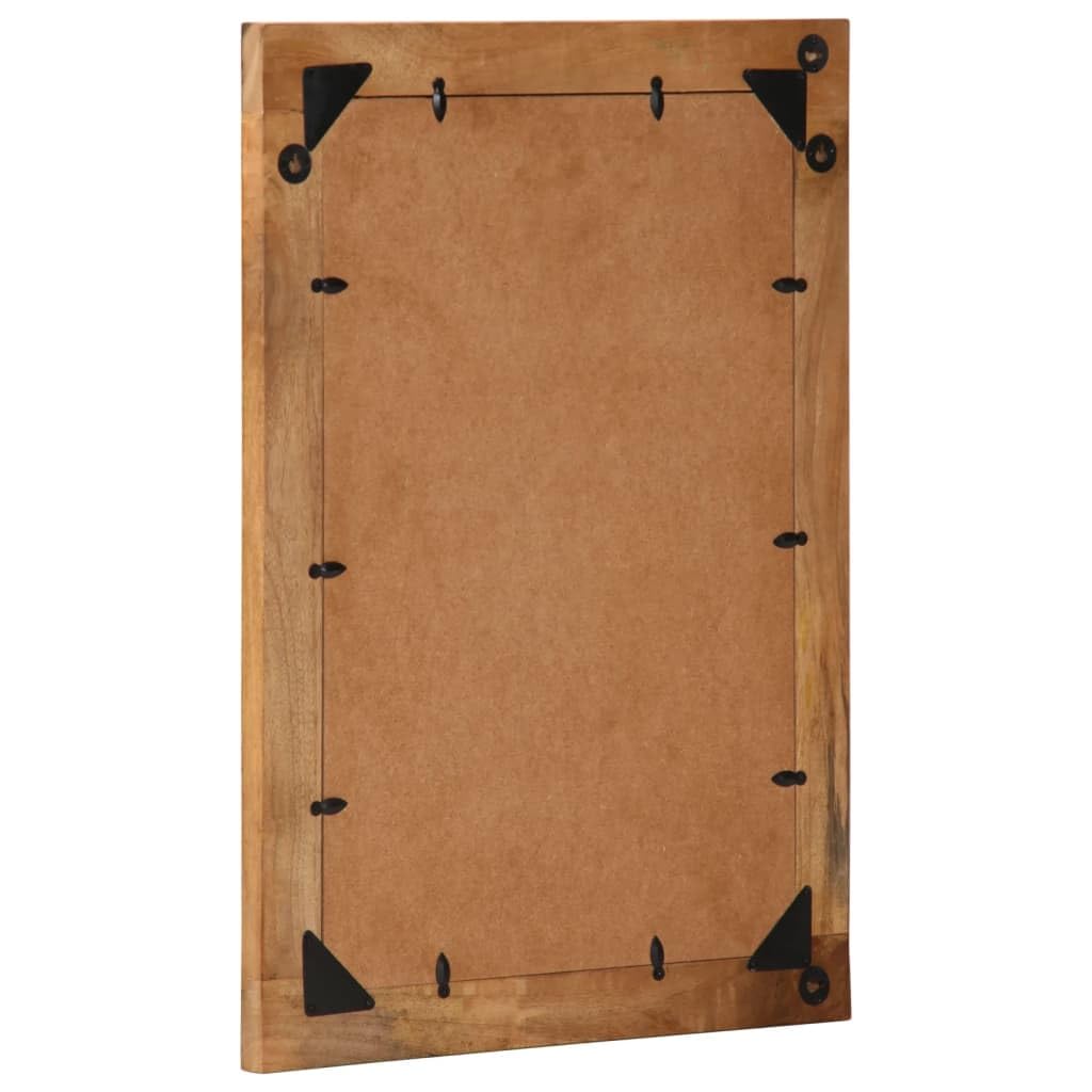 Espejo de baño 50 x 70 x 2,5 cm madera maciza mango y cristal