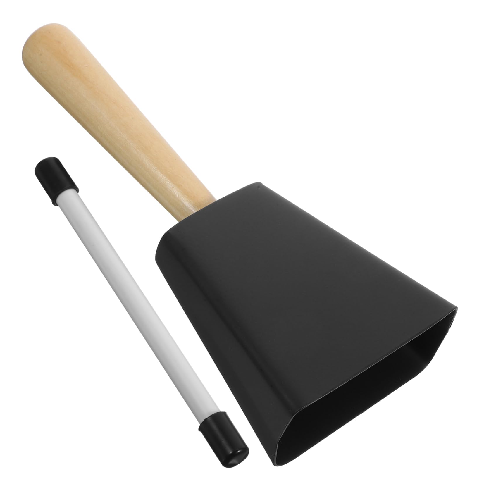 GOOHOCHY Sturdy Iron Kids Musical Instrument Metal Cowbells with Handles for Outdoor Games Weddings Random Color