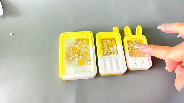 FineInno 5 stuks harsvormen shaker Quicksand Hars Mold siliconen mal hart ster konijn telefoon gieten hanger voor doe-het-zelf sieraden halsketting