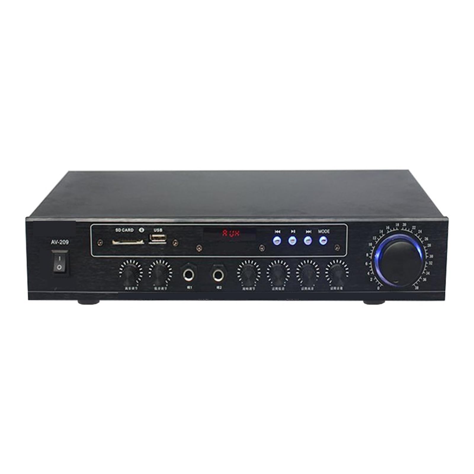 Wzmacniacz audio, Wzmacniacz Bluetooth 100 W*2 Wysokiej mocy wzmacniacz stereo HIFI 8 Ohm Dwukanałowy do domu, karaoke