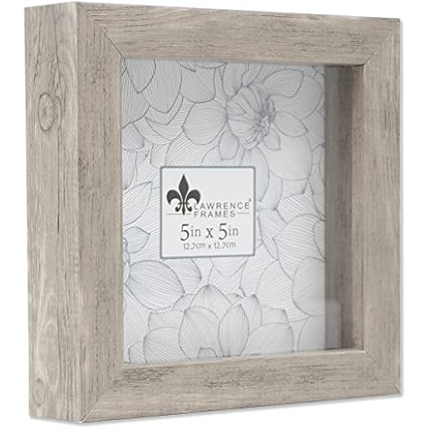 Lawrence Natural Gray Shadow Box Frame 5x5 Cover