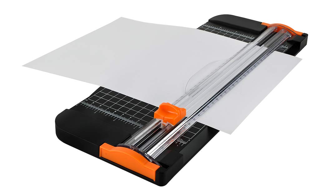 Iso Trade Paper Cutting Machine 12 Sheets to A3 Photo Greeting Card Finger Guard Gleitlinieal, multicoloured - Image 4