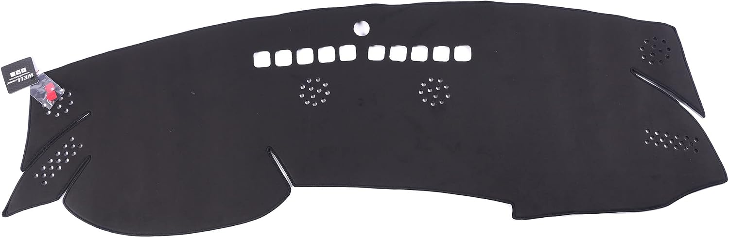 WellVisors Black Suede Dash Mat Dashboard Cover Compatible with Audi A7 S7 RS7 2012-2018 3-777AU005