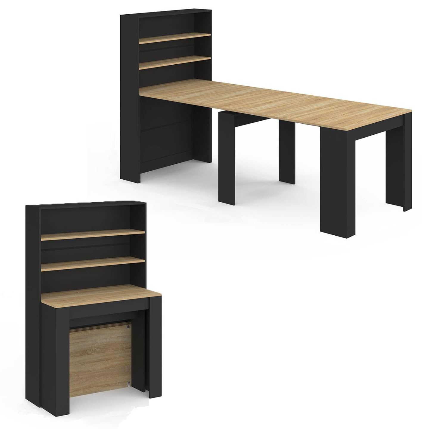IDMarket - Table Buffet Haut Extensible Orlando 8 Personnes 235 cm