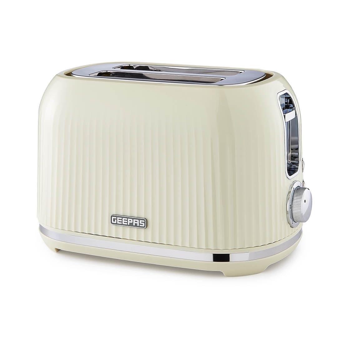 Geepas 2 Slice Toaster 1000W Cream