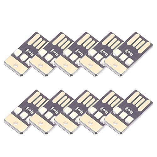 DEVMO 10pcs USB LED Portable Night Light Bright Mini Keychain Camping Car Lamp Module