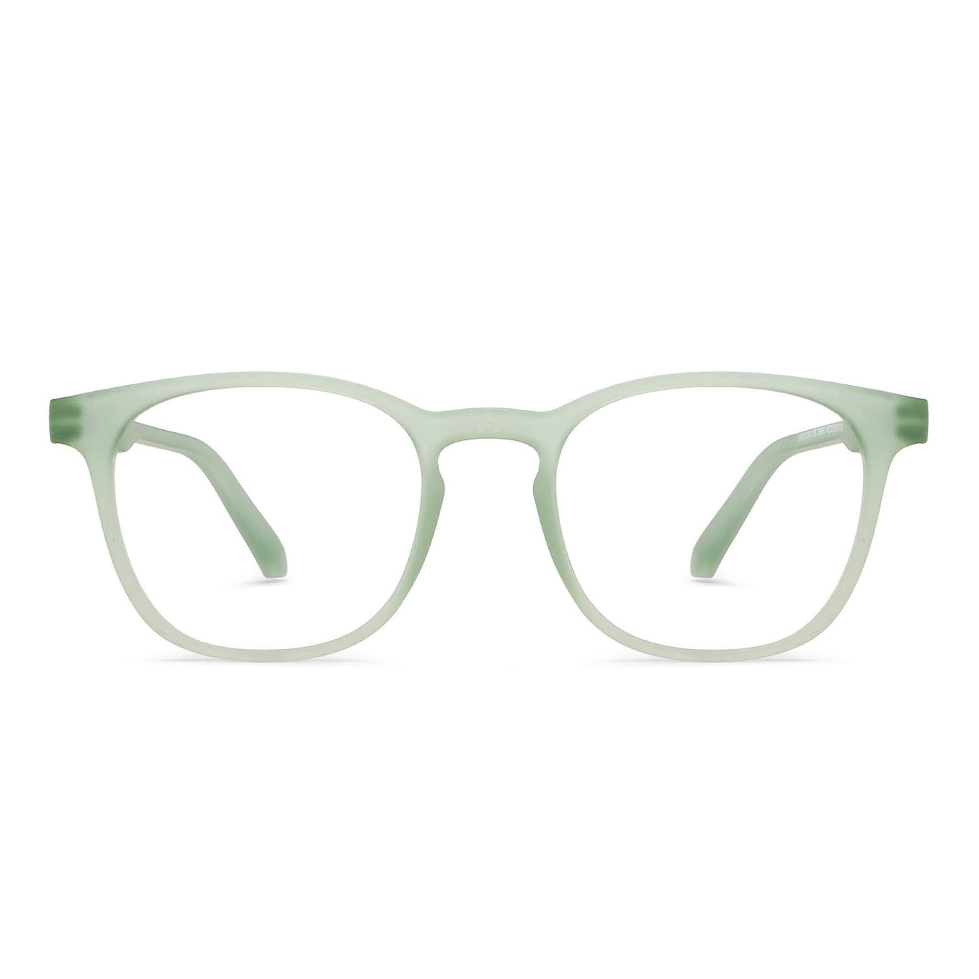 HUSTLR Zero Power Bluecut & Antiglare Computer Eyeglasses | Full Rim Square | As Seen On Shark Tank | Peyush Bansal Glasses | For Men & Women | Medium | LB E14058-W
