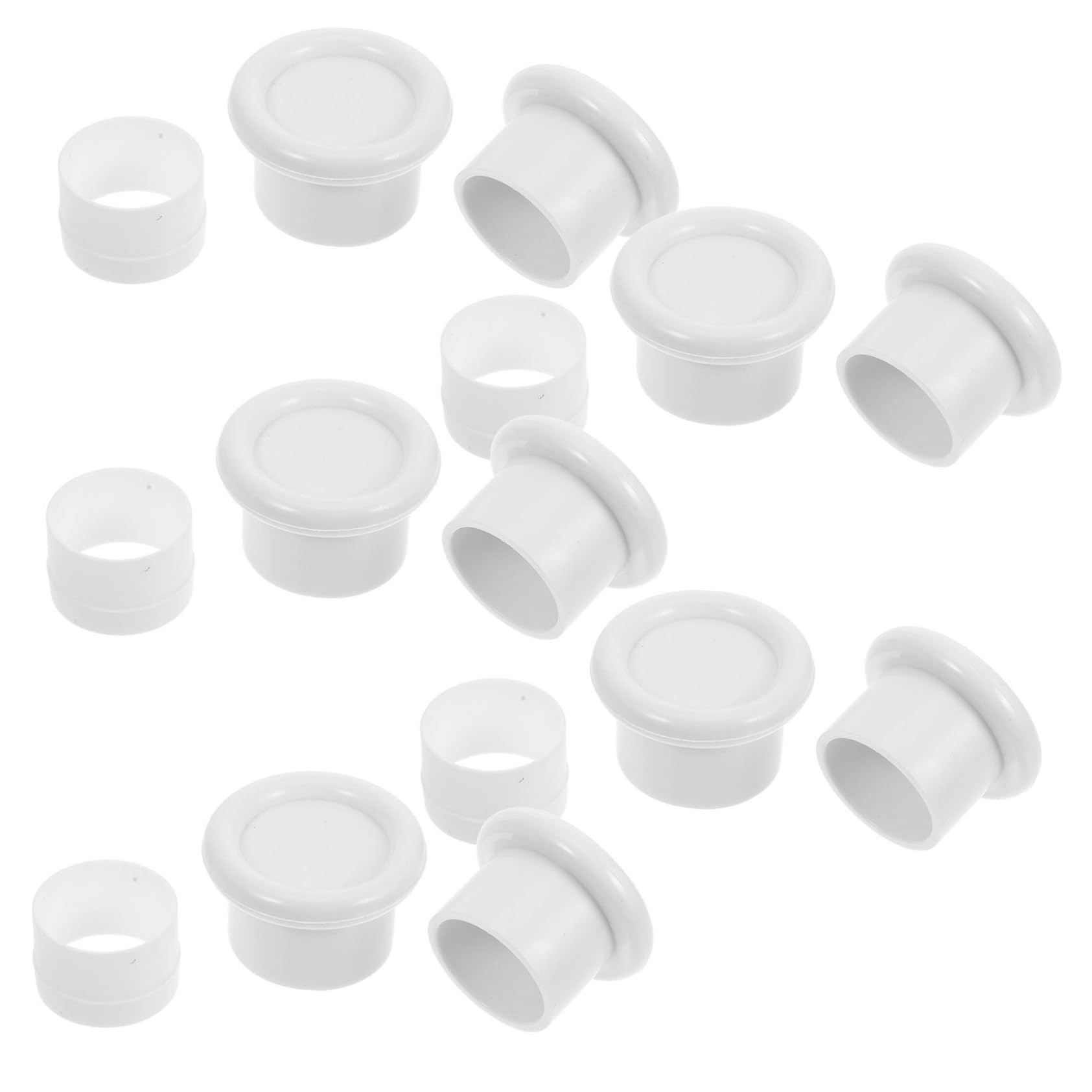 Lot de 5 embouts de tringle en plastique C – Convient aux tringles Idéal pour placard et douche et utilisation en intérieur
