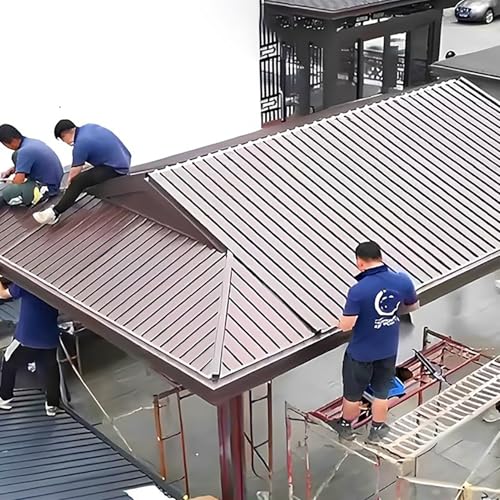 Láminas de techo metálicas corrugadas, paneles de aluminio para uso exterior, revestimiento impermeable para cobertizos, aislamiento térmico