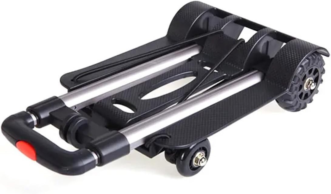 Foldable Wagon Aluminum Alloy Car Folding Luggage Cart Portable Travel Trailer Household Luggage Cart Shopping Trolley
