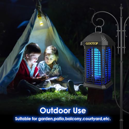 Image of Bug Zapper Outdoor, 4200V Electric Mosquito Zapper, Bug Zapper Outdoor, Fly Traps, Fly Zapper, Mosquito Killer Indoor 3 Prong Plug, 90-130V, ABS Plastic Outer