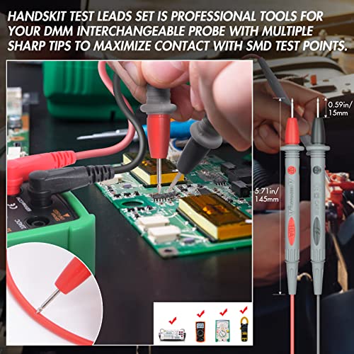 Electrical Multimeter Test Lead Kit with Alligator Clips Test Hook Test Probes Lead Professional Kit Test Cables 1000V 10A CAT.II