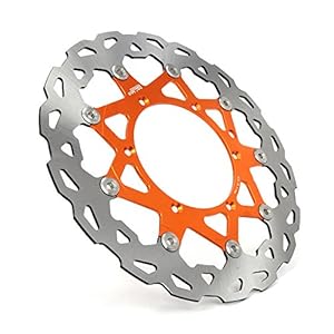 JFG RACING Disque de frein avant flottant orange 320mm – SXF EXC XCW XCF XCF MXC GS MX MXC EXCG LC4 SXS250 SXS450 XC250F XC300W XC450 MX500 SX500
