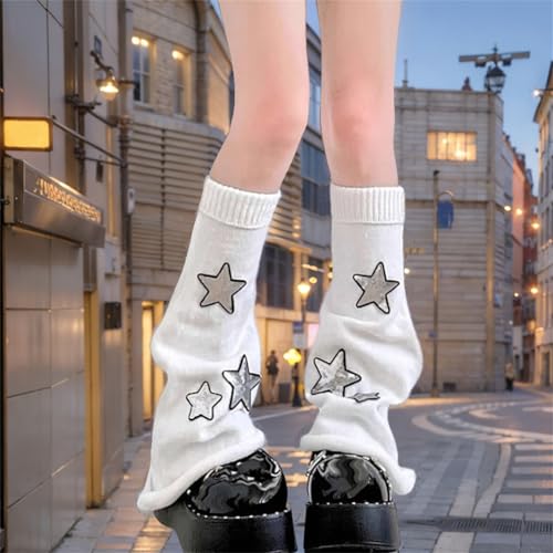 Image of Goth Leg Warmers Women Cute Y2k Harajuku Punk Rave Emo Grunge Winter