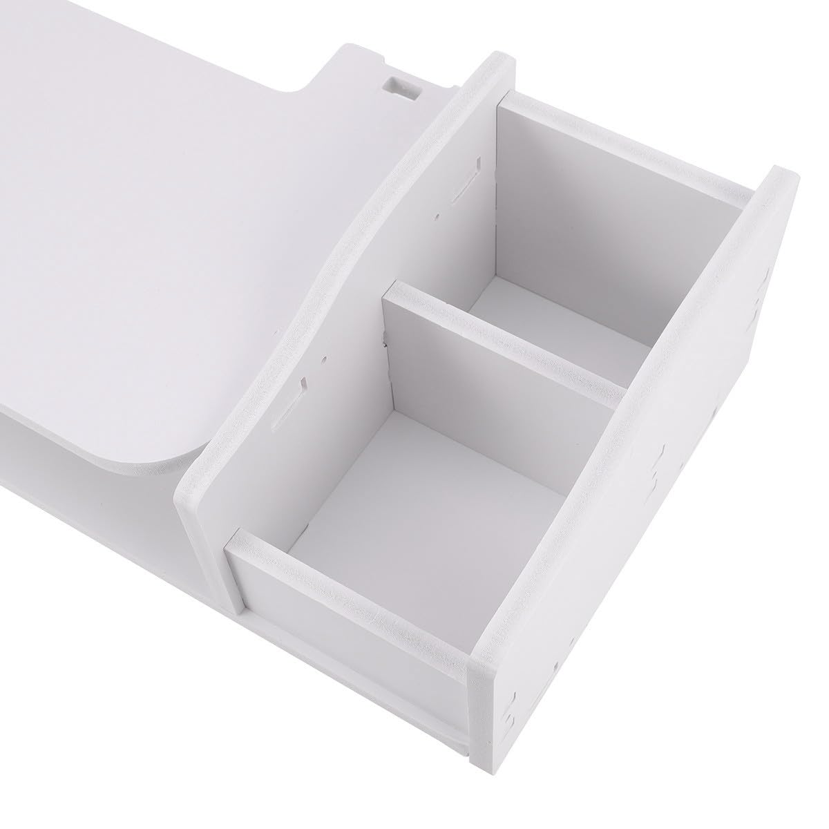Estante Flotante de Pared Blanco para Caja de Enrutador y Control Remoto Diseño Hueco Inferior, Soporte de Montaje en Pared Adecuado para Sala de Estar u Oficina