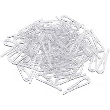 2Inch/50mm Clear Plastic Clothespins with Teeth-Plastic Small Fabric Shirt Alligator Clips Cloths Clothes Pins for Crafts Clothing/Sewing/Folding Tie/Securing Fabric/Cloth/Sock/Pant200PCS