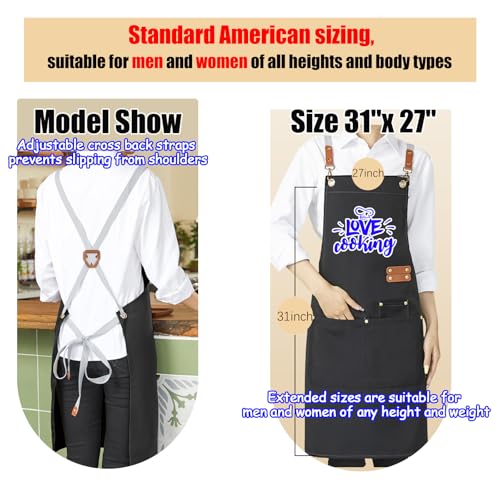 BeautyWill Personalized Custom Apron For Men Women Kitchen Cooking Aprons Customized with Pockets Name Text Logo Picture - Image 5