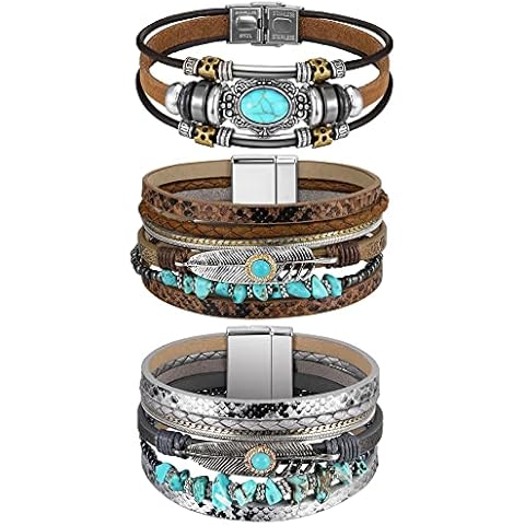 Inbagi Turquoise Bohemian Bracelet Set Cover