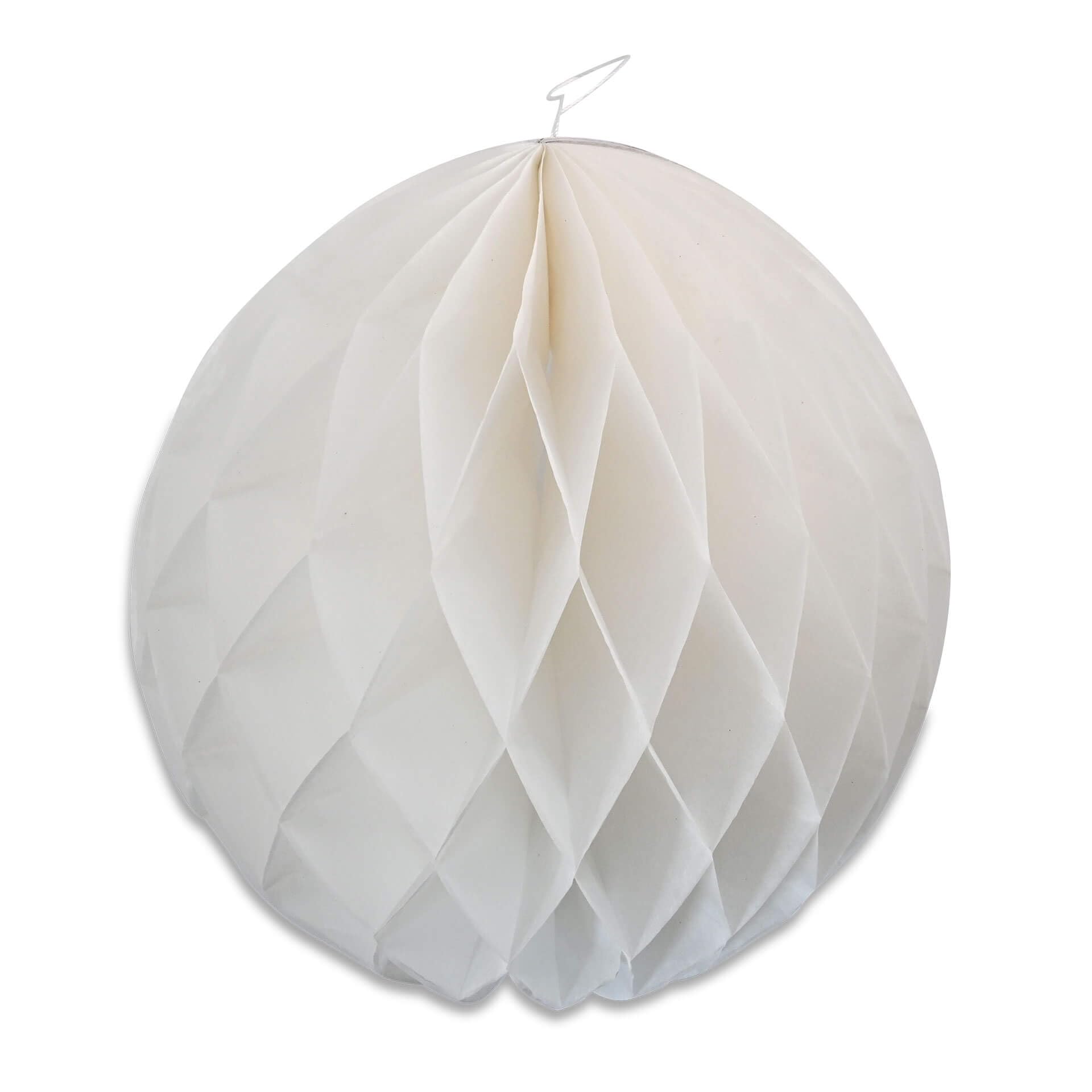 GREENBOX Pompón decorativo de papel de seda, 25 cm, color blanco, como decoración JGA reutilizable, bola de panal para decoración de bodas
