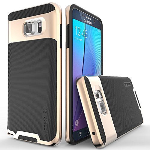 Artech 21 Vivid Arkansas Series Ultra Slim Dual Layers Shockproof Drop Proof Textured Pattern Grip Protective Case For Samsung Galaxy Note 5 - Silent Black