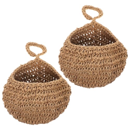 PRETYZOOM 2pcs Fruit Hanging Basket Bohemia Style Kitchen Wall Organizer Material for Onion Fruit Storage Convenient Hammock Design for Easy Access for Kitchen Decor