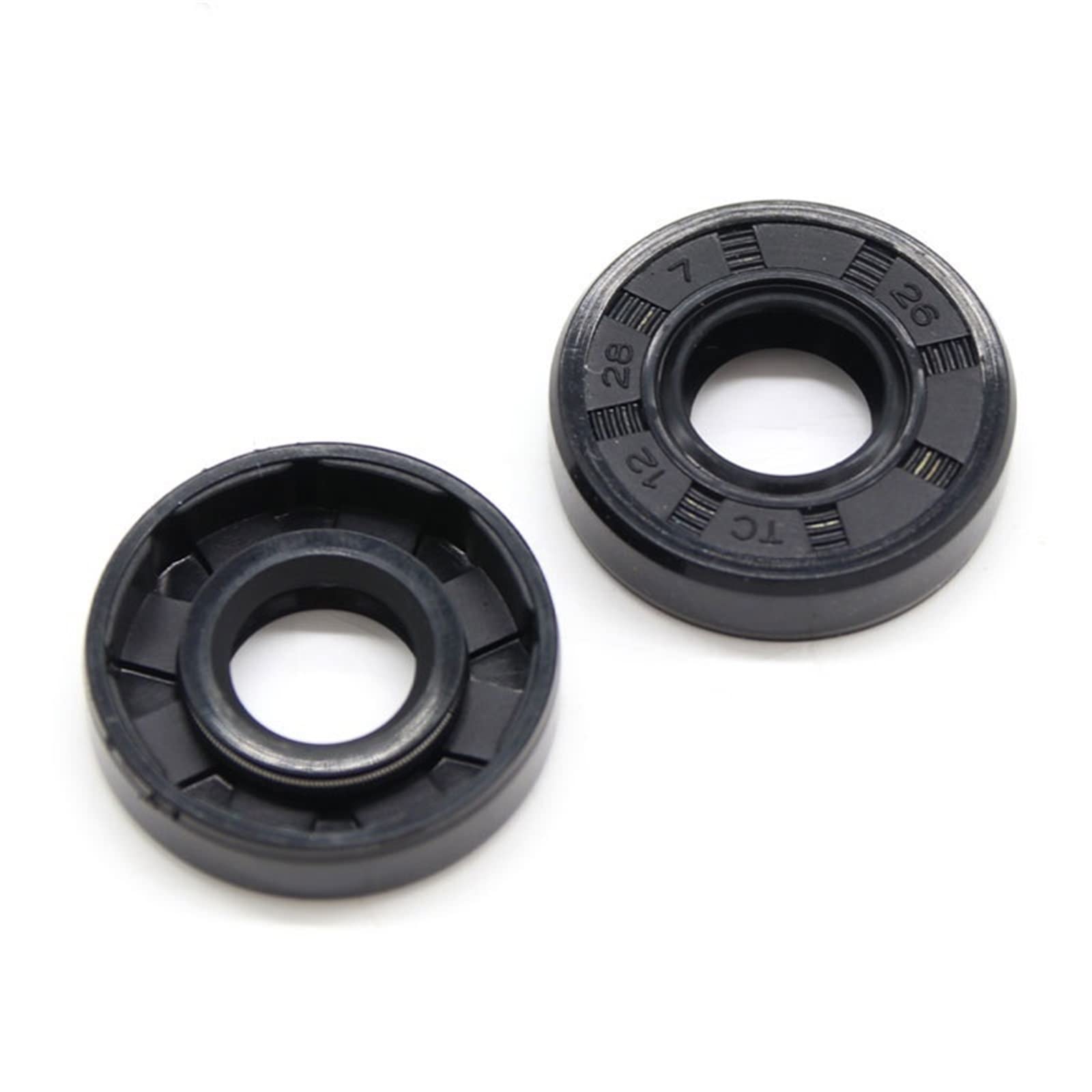 LKLNCXC Oil seal Nitrile Rubber Oil Seal 2pcs TC 17x25x5 NBR Shaft Double Lip for Automotive Machinery
