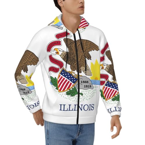 Sweat à capuche zippé Illinois pour vos sorties décontractées