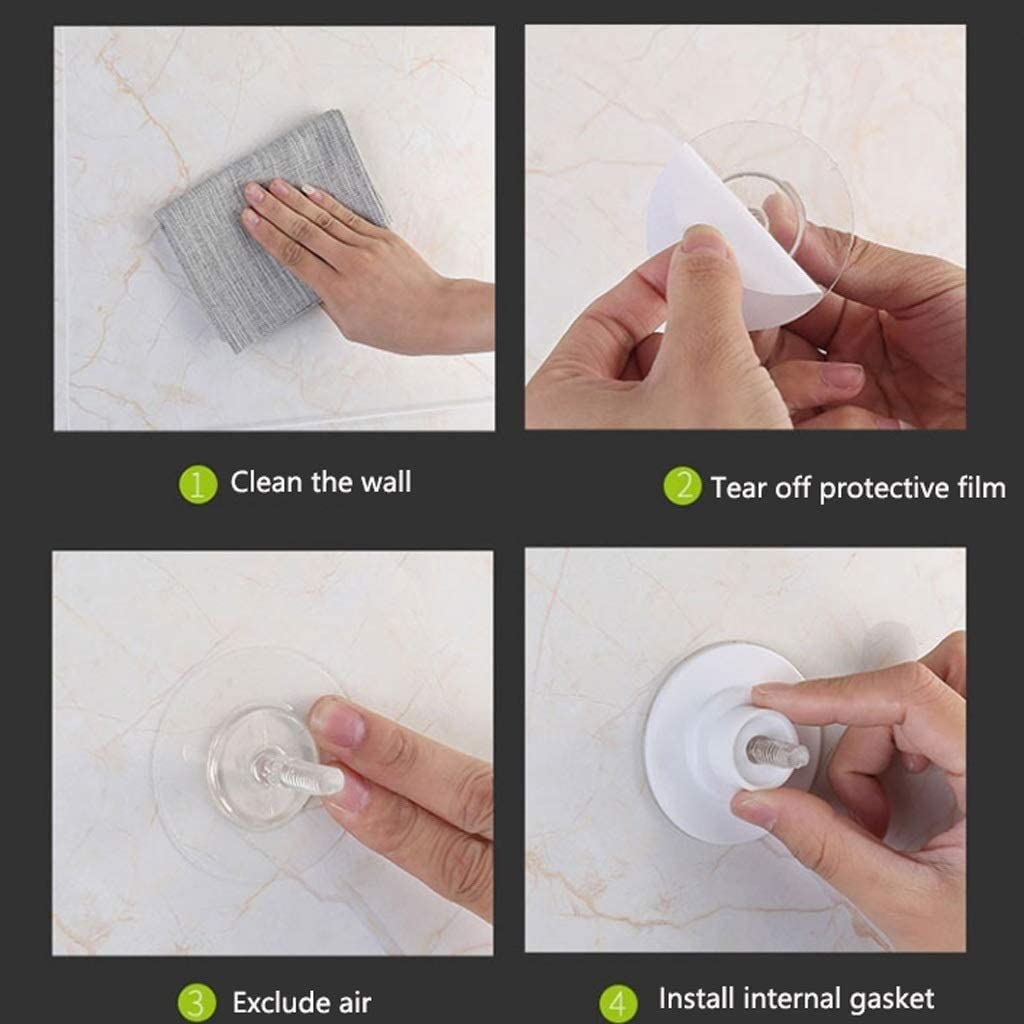 Escobillero de Pared con Mango Largo - Escobillero de plástico con Soporte para una Limpieza fácil del baño - Estropajo Esencial para Mayor higiene y Comodidad (Blanco)