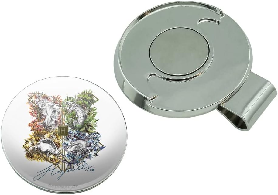 Review GRAPHICS & MORE Harry Potter Utilitarian Floral Crest Golf Hat Clip with Ball Marker