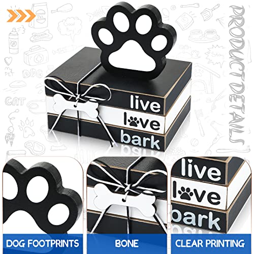 Image of Pinkunn 4 Pcs Dog Wooden Table Decorations Dog Lover Gift Decorative Trays