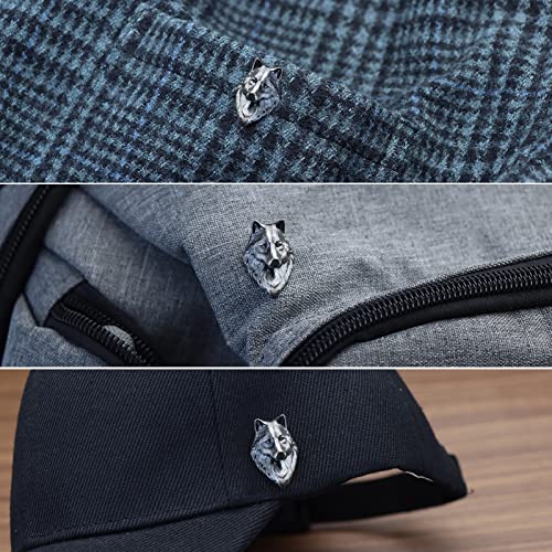 HAWSON Novelty Enamel Pins for Clothing Backpack Decoration Gift, Funny Laple Pin for Teen Boy and Girl, Metal Brooch Suit Stud (Wolf Head)3