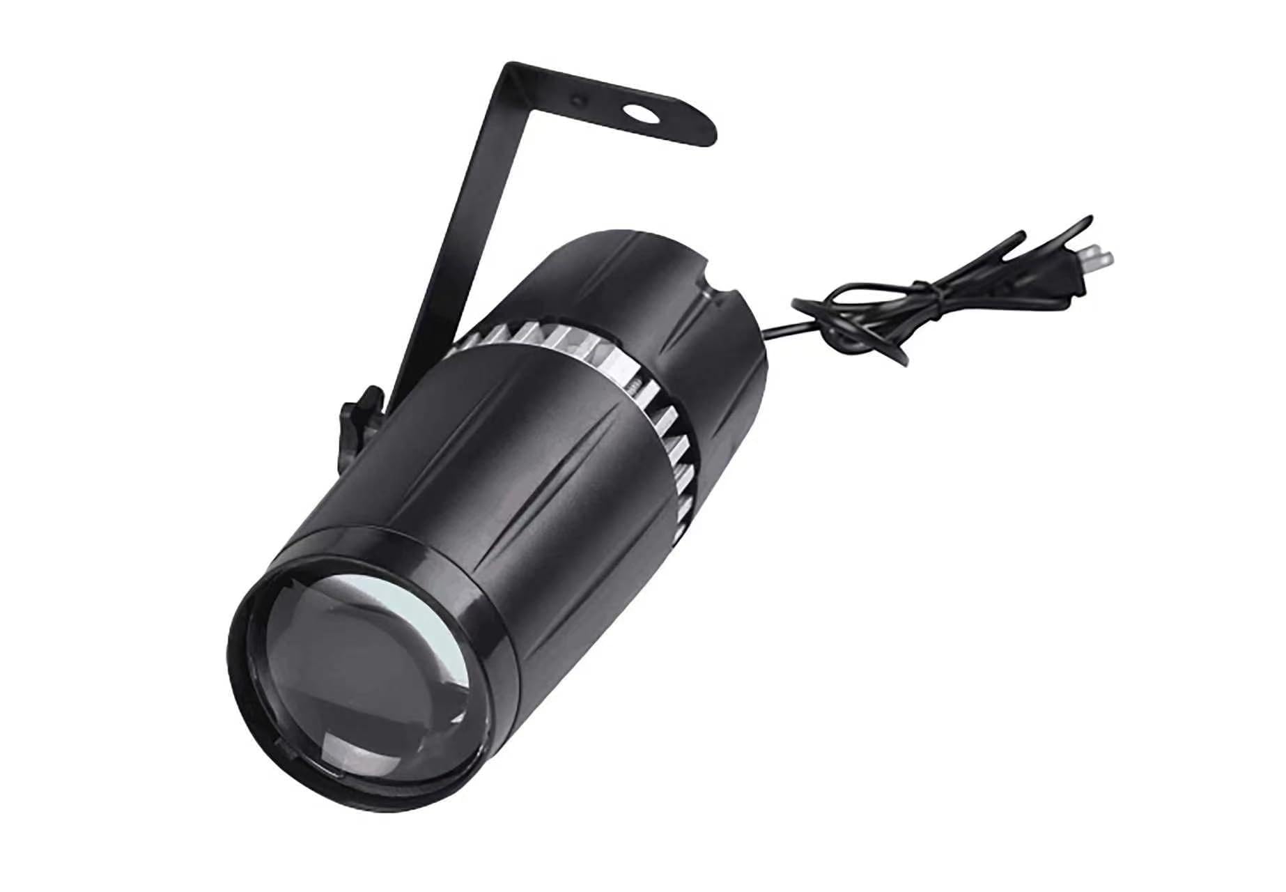 Senlan Black Led Pinspot Stage Light, 6W White Pin Spot With Beam Stage Light