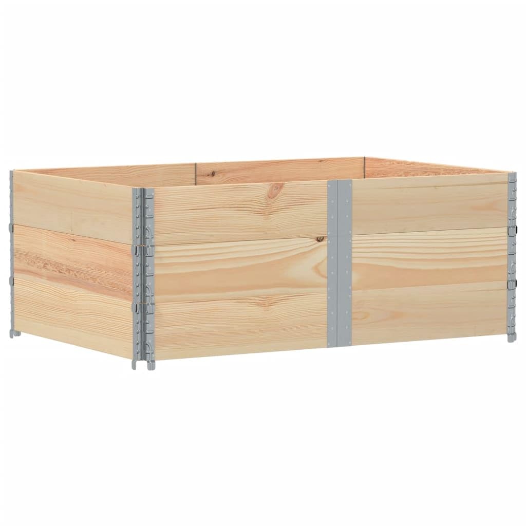 Paretali per Pallet 3 pz 150x100 cm in Legno Massello di Pino, Movimentazione di Materiali,Pianali di carico e Pallet, 36.5kg-3295382
