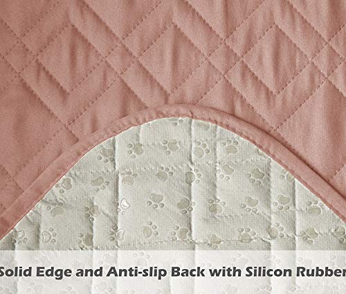 Image of Ameritex Waterproof Nonslip Recliner Cover Stay in Place, Dog Chair Cover Furniture Protector, Ideal Recliner Slipcovers for Pets and Kids (Pink, 23 inch)