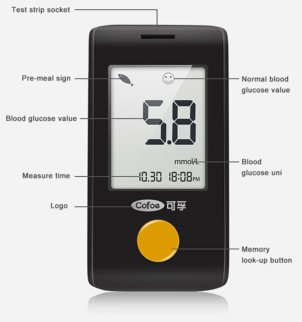 Fully Automatic Portable Blood Glucose Monitoring System with 50pcs Blood Glucose Test Strips