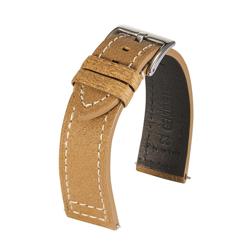 Sangle en cuir véritable rétro de 22mm pour montre homme et femme