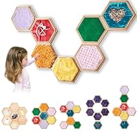 HAHASOLE 13 Sensory Wall Panel for Kids | Sensory Wall Tiles and Mats for Children with Autism | Sequin Flip Board | Sensory Educational Toys for Special Needs Classrooms