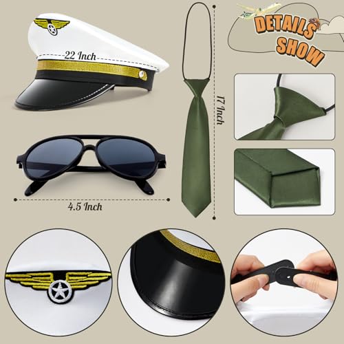 Disfraz de piloto para niña con accesorios miniatura 4