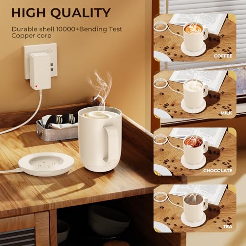 Charging Coaster 2 Compatible with Temperature Control Smart Mug 2 and 1 - Replacement Charger Base Dock for App-Controlled Heated Travel Mug Wireless Warmer Cup Accessories Power Adapter White by MEROM - Used condition - Image 6