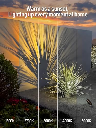 Image of LEONLITE 4-Pack 5CCT Low Voltage LED Landscape Spotlight Oil Rubbed Bronze