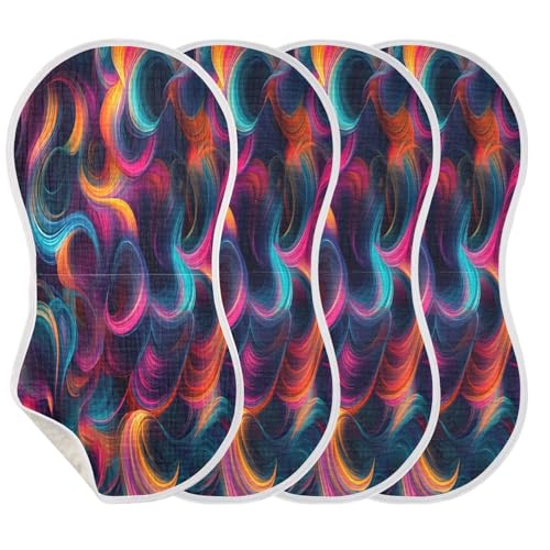 Color Curve Burp Cloths Cotton Baby Washcloths,Large 22x11in Burping Cloth Absorbent and Soft for Newborn Baby Boys and Girls,1 Pack3
